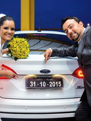 Placa de carro personalizada - pvc (plástico)