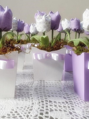 Cachepo de tulipas