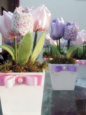 Cachepos de tulipas princesas