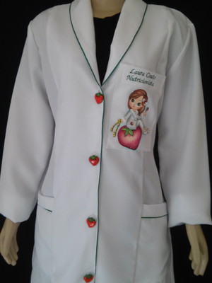 Jaleco oxford debrum/ morango