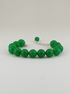 Pulseira de ágata verde , 12 mm