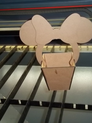 Kit 10 cachepot do minnie em mdf 3mm