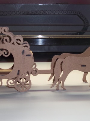 Kit com 5 cachepots carruagem de princesa