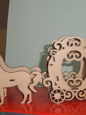 Kit com 5 cachepots carruagem de princesa