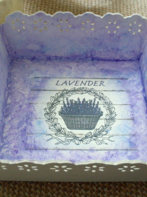 Bandeja provençal mdf tema lavanda