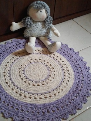 Tapete de barbante lilas