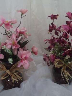 Mini arranjos de orquídeas