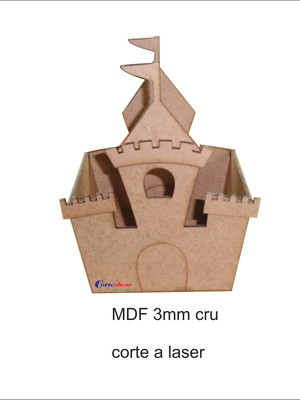 Kit 10 cachepot castelo em mdf 3mm
