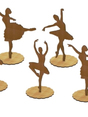 10 bailarinas mdf-cru decoração de festa