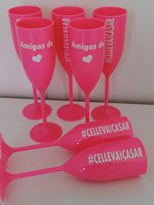 Taça rosa despedida de solteira