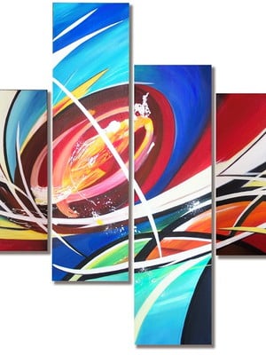 Quadro abstrato alegria azul cod 1702