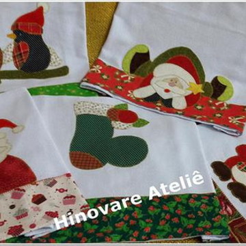 PANO DE COPA NATAL PATCHWORK