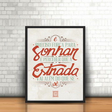 Poster (quadro) com moldura - frase
