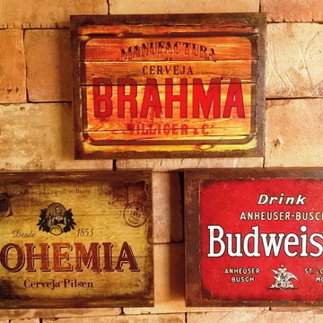 Trio de Quadro Vintage - Bebidas 45