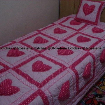 Colcha de solteiro  em patchwork