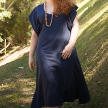 vestido Midi Marinho