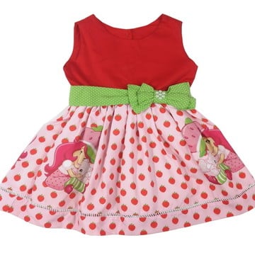 Vestido moranguinho morangos festa infantil
