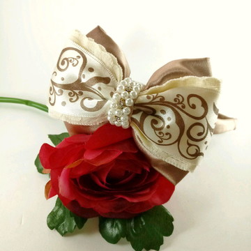 Tiara infantil laço com renda