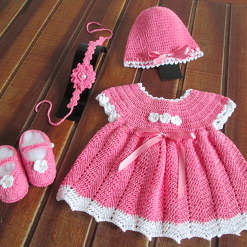 Vestido croche bebe princesa  Produtos Personalizados no Elo7