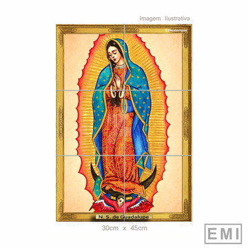Quadro Azulejos 30x45 Nossa Senhora de Guadalupe