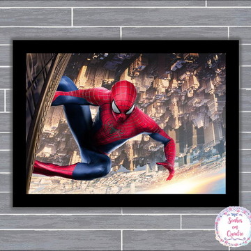 Quadro Faces Homem Aranha Marvel - 20x20 - Gorila Clube