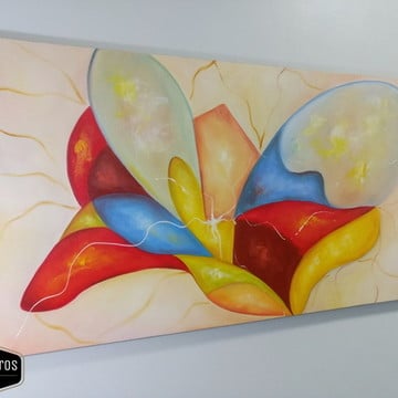 Quadro 100x55 - Pintura a tinta óleo - ABSTRATO