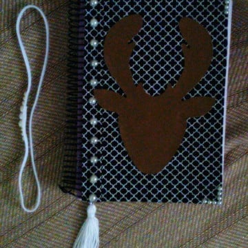 Caderno forrado com tecido