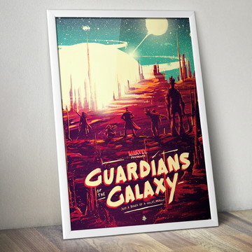Quadro Marvel - Guardiões Da Galáxia - A4 - Várias Cores