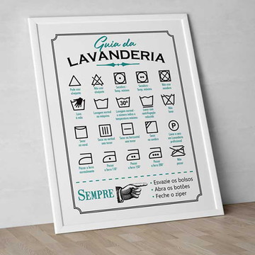 QUADRO GUIA DA LAVANDERIA - 24 x 30 cm