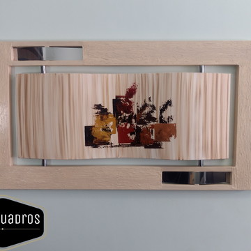 QUADRO 130 x 70 x 7 cm – PINTURA A TINTA ACRÍLICA - Ondulado