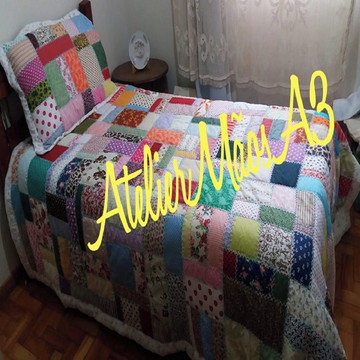 Colcha de patchwork de solteiro