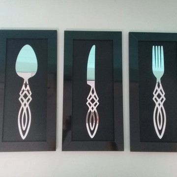 QUADRO TALHERES CONJ. 3 PÇS