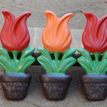 Tulipa flor parede trio