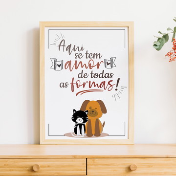 Arte Digital_quadro decorativo: Gatos e Cachorros