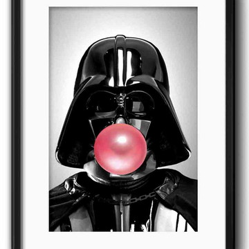 Quadro Darth Vader Chiclete Decoração com Paspatur