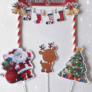 Topo de Bolo Natal