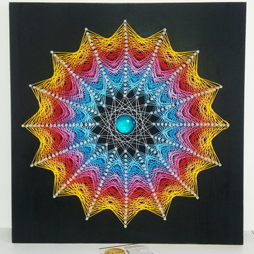 Mandala 44x44 Rainbow String Art