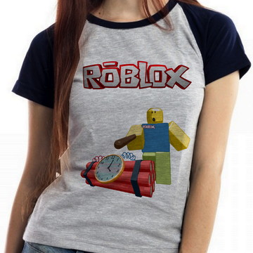 Blusa feminina baby look camiseta roblox turma personagens