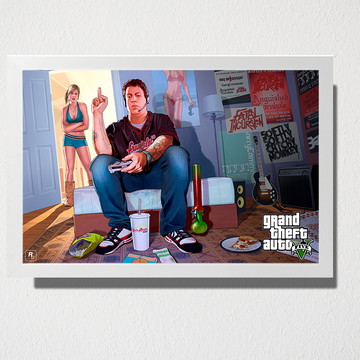 Poster Quadro Decorativo Jogo Gta 5 V Game Geek 32x23cm #5