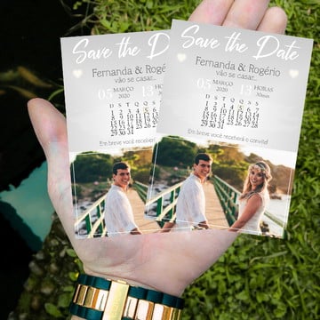 Save the date com imã 10x7 - casamento