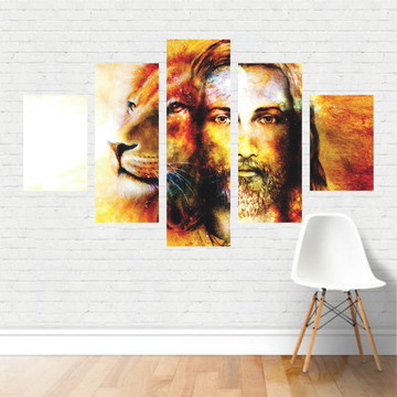 Quadro Canvas Religião Leão Judá Arte Jesus Cristo RL11C5P