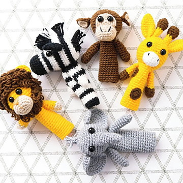 Dedoches Amigurumi Animais - Kit com 5