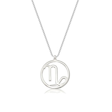Colar de signo capricórnio prata pura 950 pingentes de signo