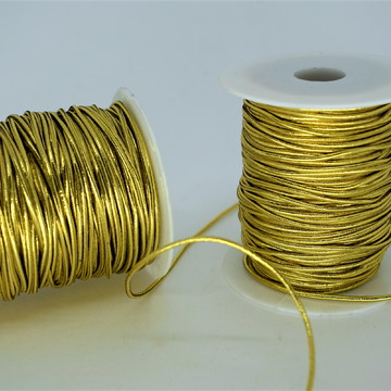 Fio dourado com elástico para convite rolo com 50 metros