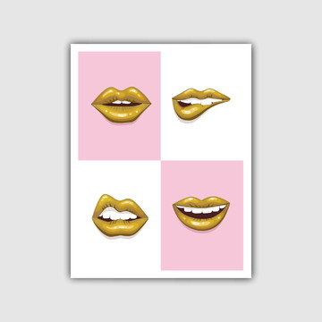 Quadro Decorativo - Boca dourada