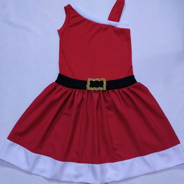 Vestido Natal Mamãe Noel Infantil até tam 8