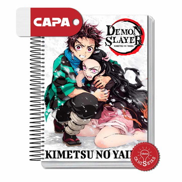 Caderno Desenho Personalizado Anime Demon Slayer - 80fls