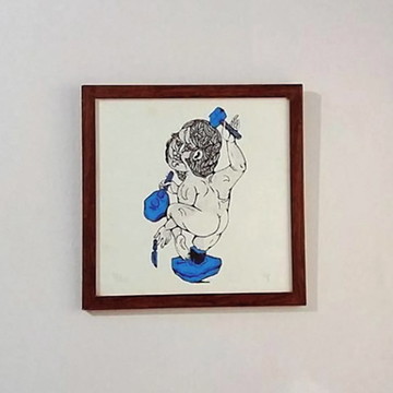 Quadro de Gravura do artista Dimas Forchetti com Moldura