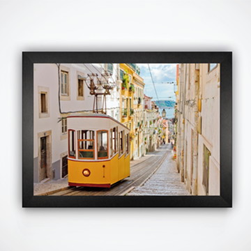Quadro Decorativo Lisboa Portugal Viagem Pôster Com Moldura