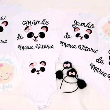 Roupa panda bebe  Compre Produtos Personalizados no Elo7